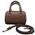 Céline Mini Boston Smooth Calfskin Triumph Tote Bag Crossbody Shoulder Bag Tan Marrone