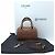 Céline Mini Boston Smooth Calfskin Triumph Tote Bag Crossbody Shoulder Bag Tan Marrone - vista 10