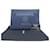 Chanel Pouch Deauville Medium Canvas Navy Blu  - vista 1