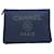 Chanel Pouch Deauville Medium Canvas Navy Blu  - vista 10