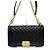 Chanel Borsa a tracolla da donna Boy Medium in lambskin nero con catena dorata - vista 2