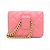 Chanel Mini borsa a tracolla con patta in pelle di agnello rosa - vista 6