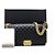 Chanel Bolso de hombro Boy Caviar Medium Flap con cadena dorada Negro