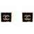 Chanel Orecchini Square CC Logo Nero  - vista 1