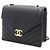 Chanel Borsa a tracolla e crossbody Medium con patta Chevron e catena Nero - vista 3