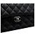 Chanel Borsa a tracolla Classic Small Flap CC in pelle caviar nera con catena argentata Nero - vista 11