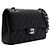 Chanel Borsa a tracolla Classic Small Flap CC in pelle caviar nera con catena argentata Nero - vista 4