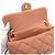 Chanel Mini borsa a tracolla con patta e catena in tela jersey rosa - vista 6