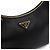 Prada Sac Hobo Multi Re-Edition en Saffiano Noir avec Chaîne Dorée, Sac à Épaule et Bandoulière - vue 9