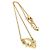 Collana Christian Dior in metallo dorato e strass D'oro
