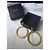 Orecchini a cerchio Saint Laurent con monogramma YSL tono oro D'oro - vista 3