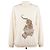Stella Mc Cartney Stella McCartney Oversized Sweatshirt mit Tiger-Stickerei (Made in Italy) Beige