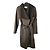 Michael Kors Wool Blend Logo Jacquard Wrap Belted Brown  Coat size L Monogram