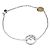 Bracciale con charm e strass argento Fendi