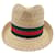 Cappello di paglia Gucci verde e rosso