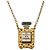 Collana Profumo CHANEL Metallo Tono Oro Trasparente CC Auth 194412