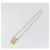 Collana Profumo CHANEL Metallo Tono Oro Trasparente CC Auth 194412 - vista 2