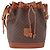 Céline Borsa a tracolla CELINE Macadam Canvas PVC Leather Brown Gold Auth 195708 Marrone D'oro - vista 2