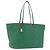 FENDI Tote Bag Leder Grün Gold Silber Auth 195755V Golden