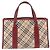 Borsa a mano BURBERRY Nova Check Blue Label in tela beige e argento Auth 195703 - vista 3