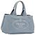 Borsa a Mano PRADA Canapa MM Canvas Azzurro Oro Auth 195671A D'oro Blu chiaro