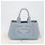 Borsa a Mano PRADA Canapa MM Canvas Azzurro Oro Auth 195671A D'oro Blu chiaro - vista 12