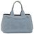 Borsa a Mano PRADA Canapa MM Canvas Azzurro Oro Auth 195671A D'oro Blu chiaro - vista 2