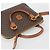 Céline Borsa a mano CELINE Macadam PVC Pelle 2way Marrone Tono Oro Auth 194929V - vista 6