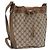 Bolso GUCCI GG Supreme Web Sherry Line PVC Beige Gold 41 02 034 Auth 195583 Dorado