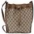 Bolso GUCCI GG Supreme Web Sherry Line PVC Beige Gold 41 02 034 Auth 195583 Dorado - vista 2