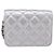 CHANEL Chain Shoulder Pouch Matelasse Leather Silver CC Auth 195507M Silvery - view 3