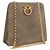 Borsa a tracolla Salvatore Ferragamo Gancini Chain in camoscio beige e oro Auth ka5639 D'oro