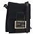 FENDI Borsa a spalla Pouch Mamma Baguette in jersey di cotone Nero Argento Auth 195300A