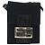 FENDI Borsa a spalla Pouch Mamma Baguette in jersey di cotone Nero Argento Auth 195300A - vista 2