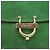 Céline Borsa a mano CELINE Suede 2way Green Gold Auth 196243 D'oro Verde - vista 16