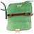 Céline Borsa a mano CELINE Suede 2way Green Gold Auth 196243 D'oro Verde - vista 17
