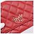 Portafoglio a catena CHANEL Matelasse Double Piece in pelle d'agnello rosso e oro CC Auth 196801SAM D'oro - vista 14
