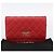 Portafoglio a catena CHANEL Matelasse Double Piece in pelle d'agnello rosso e oro CC Auth 196801SAM D'oro - vista 28