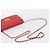 Portafoglio a catena CHANEL Matelasse Double Piece in pelle d'agnello rosso e oro CC Auth 196801SAM D'oro - vista 7