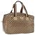 GUCCI GG Crystal Boston Bag Coated Canvas Beige 153240 Auth 194991