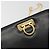 Borsa a tracolla Salvatore Ferragamo Gancini Chain in pelle nera e oro Auth 196249 Nero D'oro - vista 15