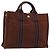 Hermès Borsa HERMES Fourre Tout PM Canvas Brown Silver Auth 195979A Marrone Argento