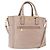 Borsa a mano PRADA in pelle 2way Beige Tono Oro Auth 195488