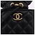 CHANEL Matelasse Chain Shoulder Pouch Lamb Skin Black Gold Tone CC Auth 196470M Nero - vista 14