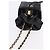 CHANEL Matelasse Chain Shoulder Pouch Lamb Skin Black Gold Tone CC Auth 196470M Nero - vista 6