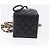 CHANEL Matelasse Chain Shoulder Pouch Lamb Skin Black Gold Tone CC Auth 196470M Nero - vista 9