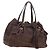 Borsa Tote PRADA in pelle marrone tono oro Auth 195768M