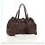 Borsa Tote PRADA in pelle marrone tono oro Auth 195768M - vista 12