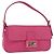 Borsa a tracolla FENDI Mamma Baguette in pelle Pink Gold Auth 196359M
