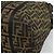 Borsa Tote FENDI Zucca Canvas Marrone Nero Auth 195234A - vista 12